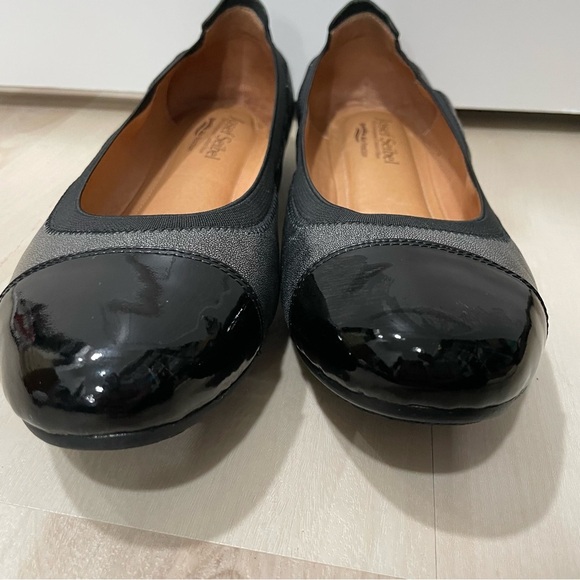 Joseph Siebel Women’s Size 40 (9-9.5) Black Silver Flat Leather Pippa 07 - Picture 2 of 8